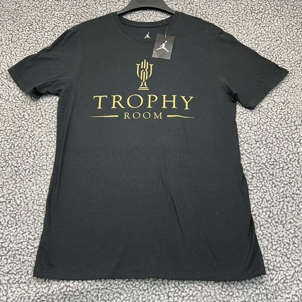 Air Jordan Shirt‎ Men Medium Black Trophy Room Jumpman Short Sleeve New M